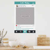 Party "Social Media"-Rahmen Foto-Stand Proster-Pos Poster (Küche)