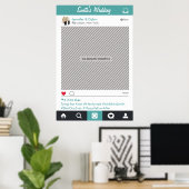 Party "Social Media"-Rahmen Foto-Stand Proster-Pos Poster (Heimbüro)