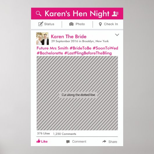 Party "Social Media"-Rahmen Foto-Stand Proster-Pos Poster (Vorne)