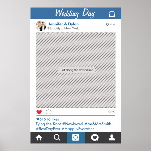 Party "Social Media"-Rahmen Foto-Stand Proster-Pos Poster (Vorne)