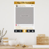 Party "Social Media"-Rahmen Foto-Stand Proster-Pos Poster (Küche)