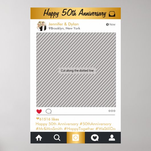 Party "Social Media"-Rahmen Foto-Stand Proster-Pos Poster (Vorne)