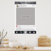 Party "Social Media"-Rahmen Foto-Stand Proster-Pos Poster (Küche)