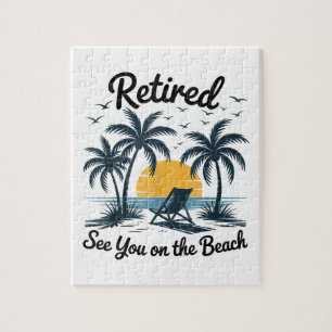 Party Sommer Ruhestand Bis Bald Am Strand Puzzle