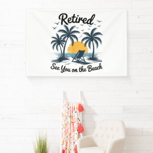 Party Sommer Ruhestand Wir sehen uns am Strand Banner