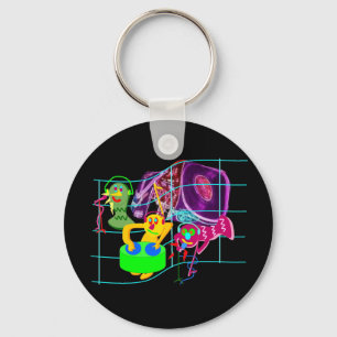 Party sonderbaren DJ Schlüsselanhänger