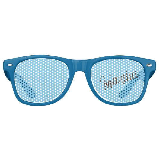 Party-Sonnenbrille (Sky Blue & Copper) Partybrille (Vorderseite)