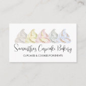 Party Sparkle Cookies Bäckerei Cupcake Visitenkarte (Vorderseite)