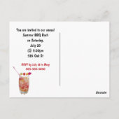 Party Sparklers auf schwarz Postkarte (Rückseite)