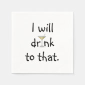 Party Spaß mit Martini Serviette (Vorderseite)