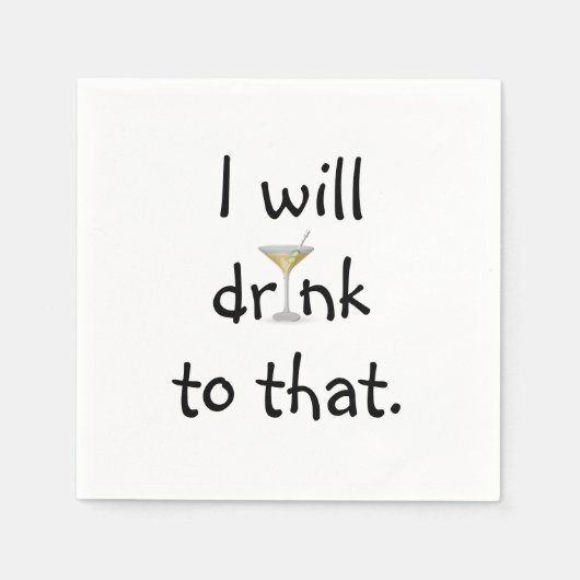 Party Spaß mit Martini Serviette (Vorderseite)