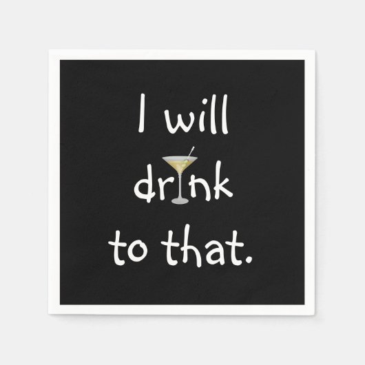 Party Spaß mit Martini Serviette (Vorderseite)