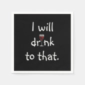 Party Spaß mit Rotwein Serviette (Vorderseite)