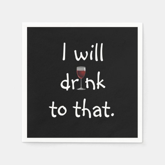 Party Spaß mit Rotwein Serviette (Vorderseite)