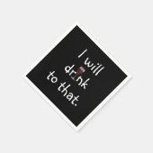 Party Spaß mit Rotwein Serviette (Ecke)