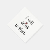 Party Spaß mit Rotwein Serviette (Ecke)