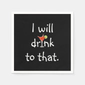 Party Spaß Text mit Cocktail Serviette (Vorderseite)