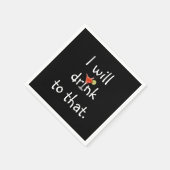 Party Spaß Text mit Cocktail Serviette (Ecke)