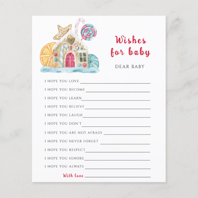 Party-Spiel zu Winterthemen | Babywünsche (Vorderseite)