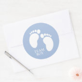 Party-Spieldekoration von Team Boy Gender Runder Aufkleber (Umschlag)