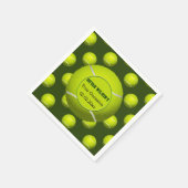 Party Sport Tennis Thema Personalisierte Serviette (Ecke)