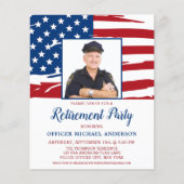 Party "Staatspolizeiliche Rente" US-Flag Einladung (Vorderseite)