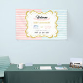 Party "Staches oder Lashes Welcome Sign Gender Rev Banner (Messeveranstaltung)