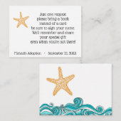 Party "Starfish Story" - Buchanfrage Begleitkarte (Vorne/Hinten)