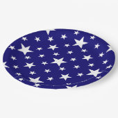 Party Stars auf Blue Pappteller (Schrägansicht)