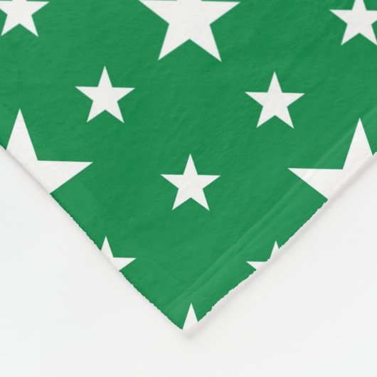 Party Stars auf Grün Fleecedecke (Ecke)