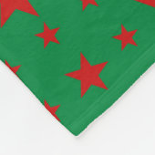 Party Stars Red auf Green Fleecedecke (Ecke)