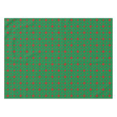 Party Stars Red auf Green Tischdecke (Vorderseite (Horizontal))