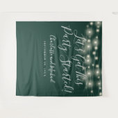 Party startete Lights Emerald Green Foto Hintergru Wandteppich (Vorderseite (Horizontal))
