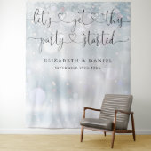 Party startete Skript Winter Wedding Foto Hintergr Wandteppich (Beispiel)