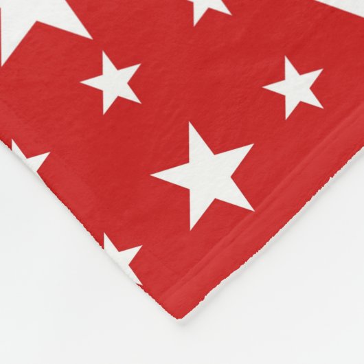 Party Sterne auf Rot Fleecedecke (Ecke)