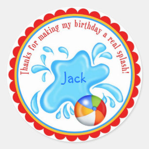 Party-Sticker für Pool Runder Aufkleber