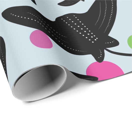 Party Stingray farbenfrohe Mustertafel Geschenkpapier (Rolleneckpunkt)