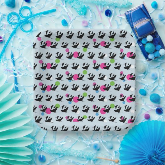 Party Stingray farbiges Muster Pappteller (Party)