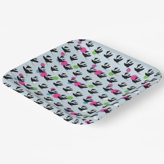 Party Stingray farbiges Muster Pappteller (Gewinkelt)