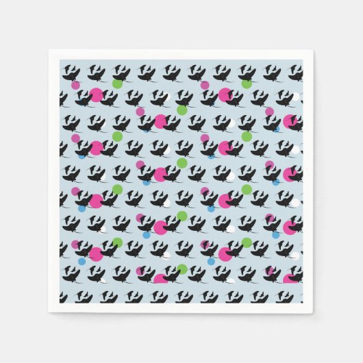 Party Stingray farbiges Muster Serviette (Vorderseite)