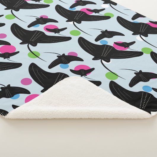 Party Stingray farbiges Muster Sherpadecke (3/4)