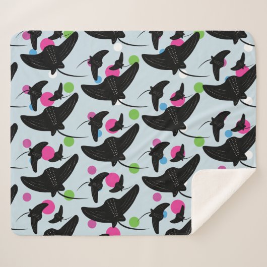 Party Stingray farbiges Muster Sherpadecke (Vorderseite (Horizontal))