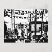 Party Street Rue Laval Hull Gatineau Black in Whit Postkarte (Vorderseite)