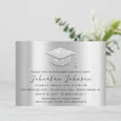Party Student Silver Gray Barret Einladung (Stehend Vorderseite)