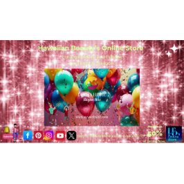 Party Supply Retailer Business Cards 19 Visitenkarte