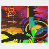 Party-Szene mit Tänzern Fleece Blanket (Vorderseite (Horizontal))