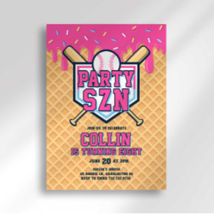 Party Szn Eis Drip Baseball Geburtstag Einladung