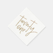 PARTY TABLE 21 Drehbuch moderne Gold Glitzer Serviette (Ecke)