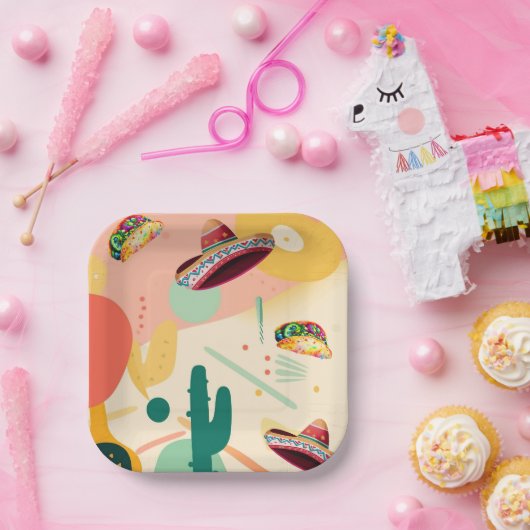 Party Tacos und Sombreros Pappteller (Party)