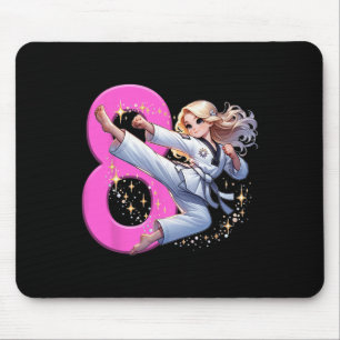 Party Taekwondo Kar zum achten Geburtstag Girl Mar Mousepad